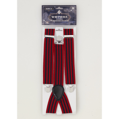 Roaring Twenties Striped Suspenders {Red/Blue}