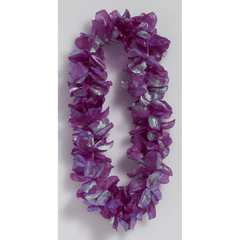 Purple Pearlized Flower Leis