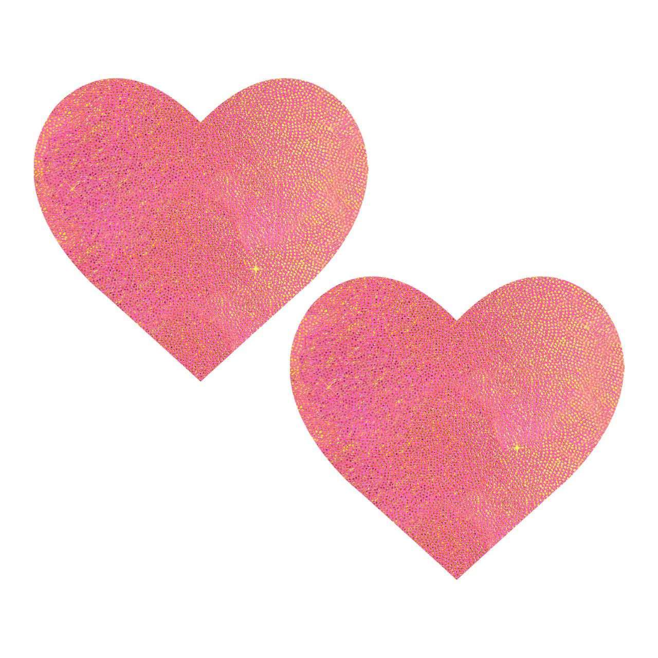 Bella Rosa Pink Gold Shimmer Heart Cover Pasties