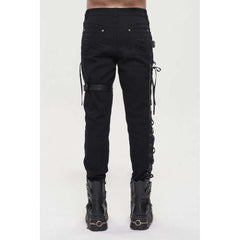 Black Laced Up Gothic Jeans