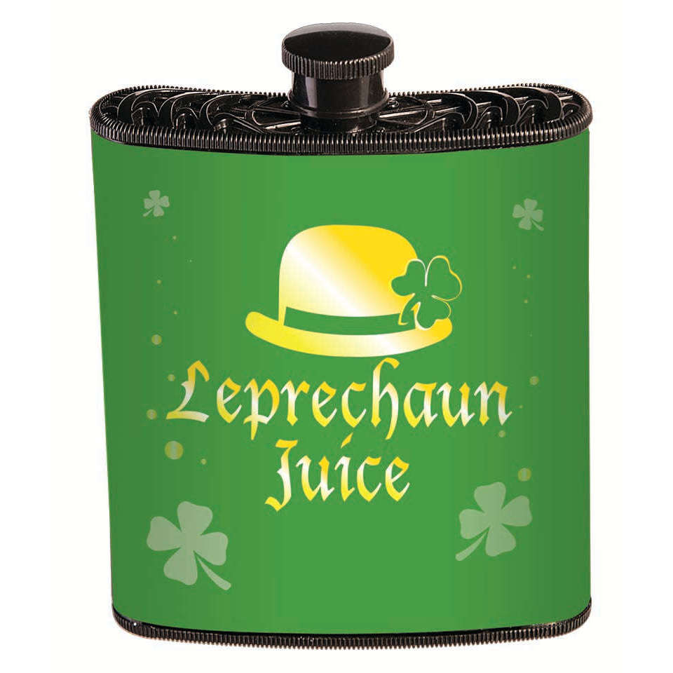 Saint Patricks Day Leprechaun 6oz Juice Flask