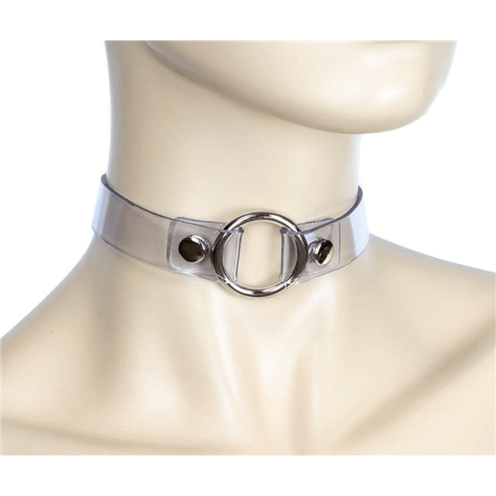 Clear Vinyl Choker with Ring