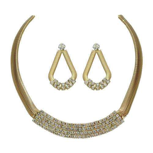 Snake Chain Necklace & Earrings Set