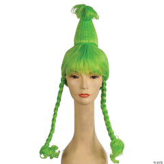Bright Green Schrinch Girl Pose-able Wig