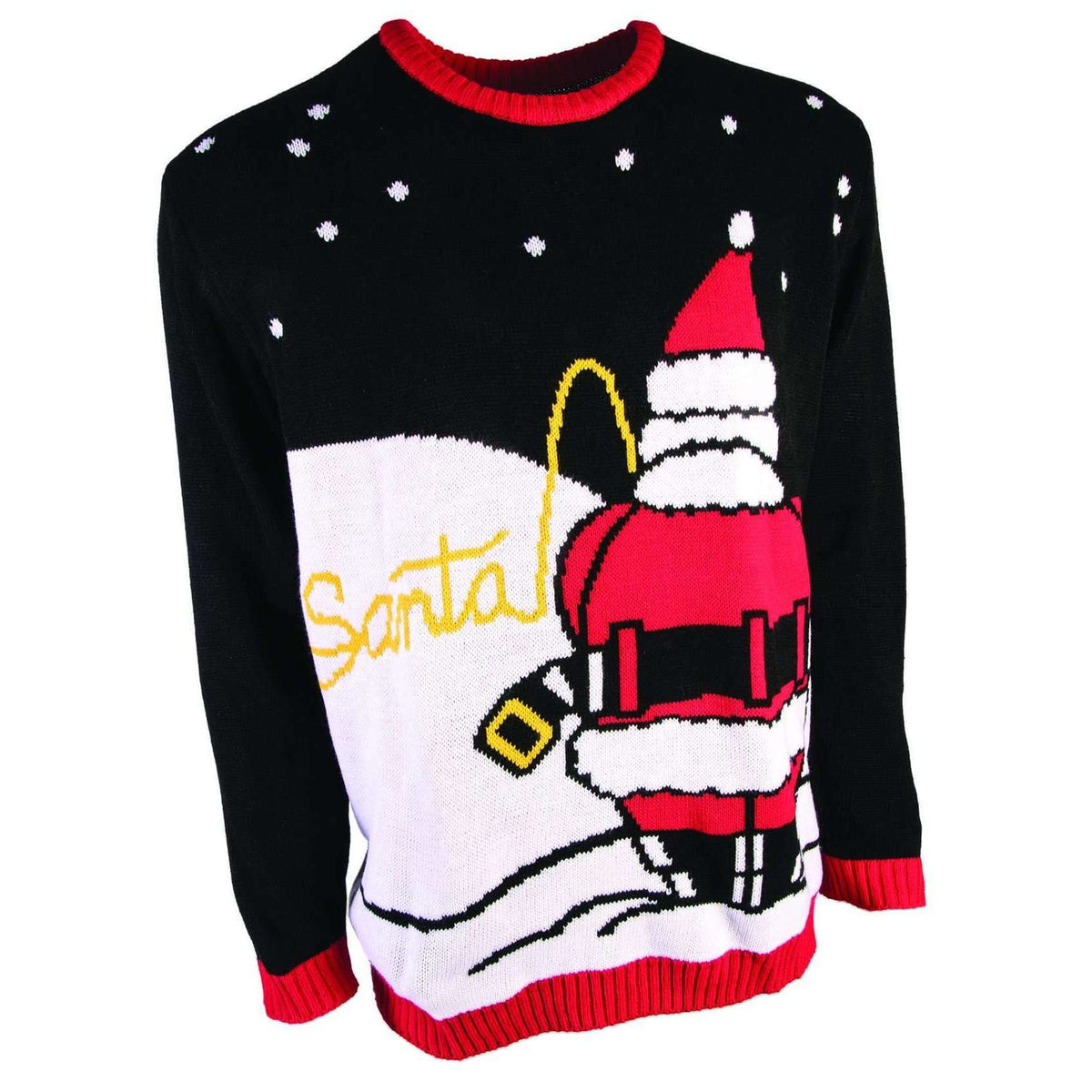 Santa's Pee Break Ugly Christmas Sweater