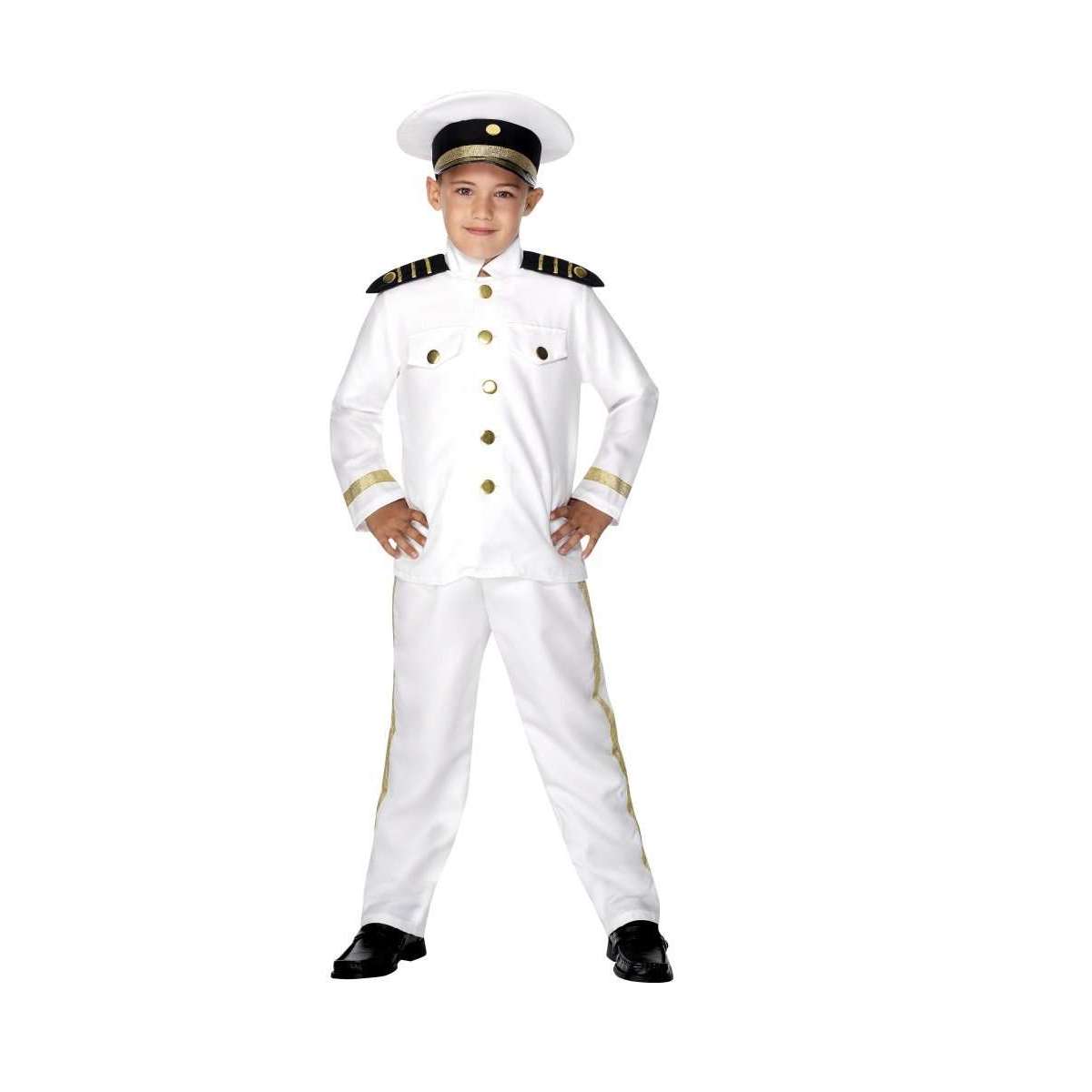 Head Boat Captain Kids Costume w/ Matching Hat