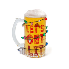 'Get Lit' LED Holiday Lights Beer Glass