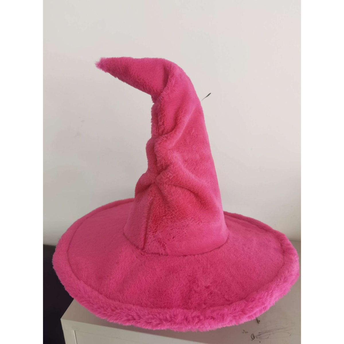 Hot Pink Faux Fur Witch Hat