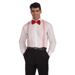 Christmas Candy Cane Adult Suspenders