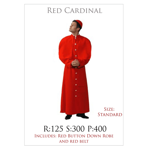 Catholic Cardinal Red Robe Men's Costume – AbracadabraNYC