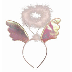 Holographic Angel Wings & Halo Headband