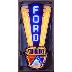Ford Jubilee Crest Neon Sign In Shaped Steel Can