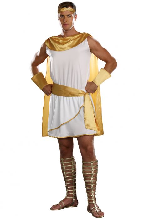 He's A God Gold Trim Tunic Men's Costume