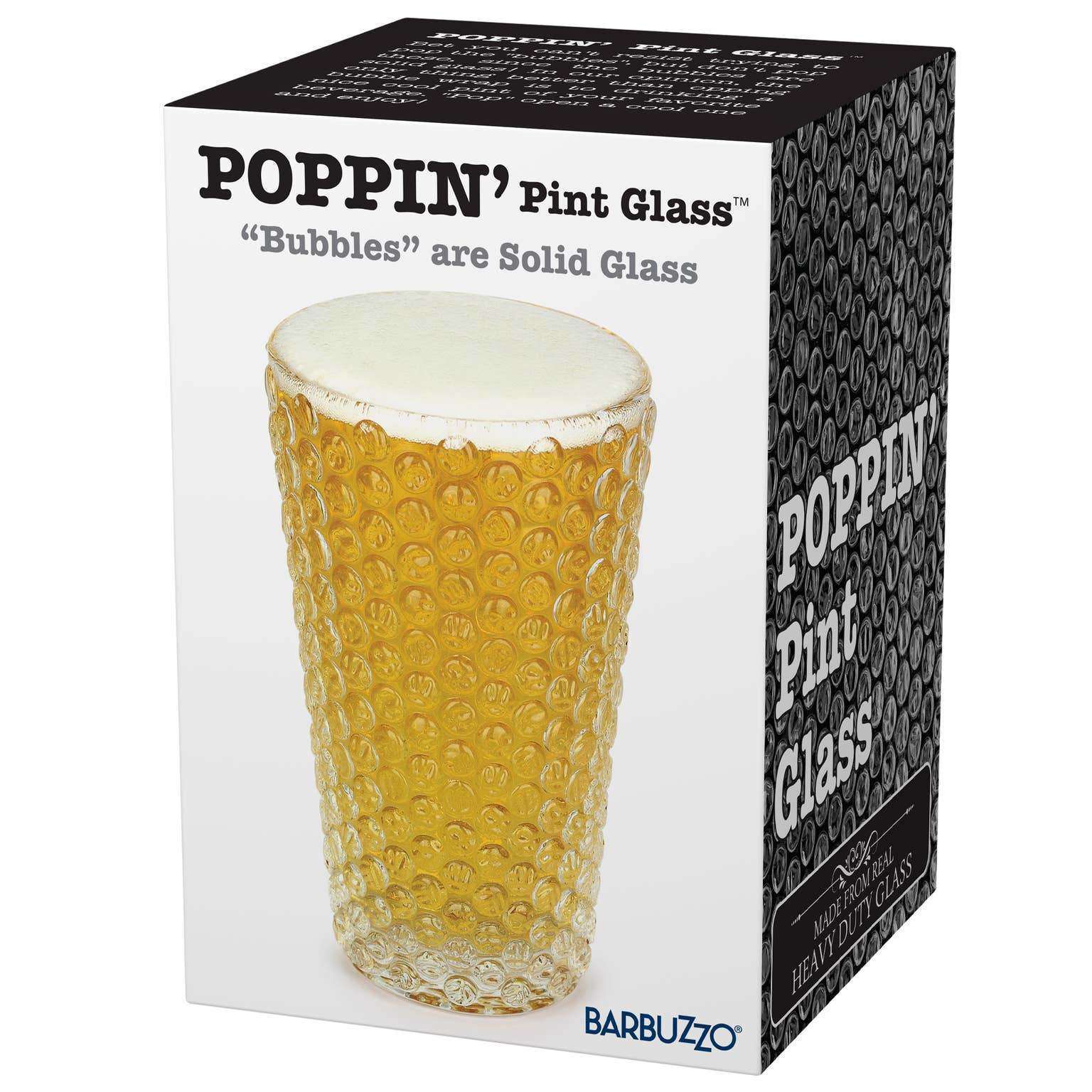 Poppin' Pint Solid Bubble Wrap Pint Glass