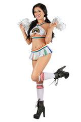 Show Stopping Sexy Rainbow Cheerleader Lingerie Set