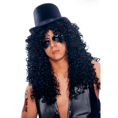 Black Curly Rocker Unisex Wig