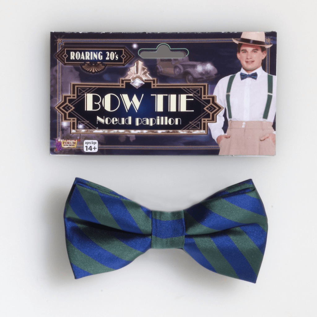 Green/Blue Striped Bow Tie