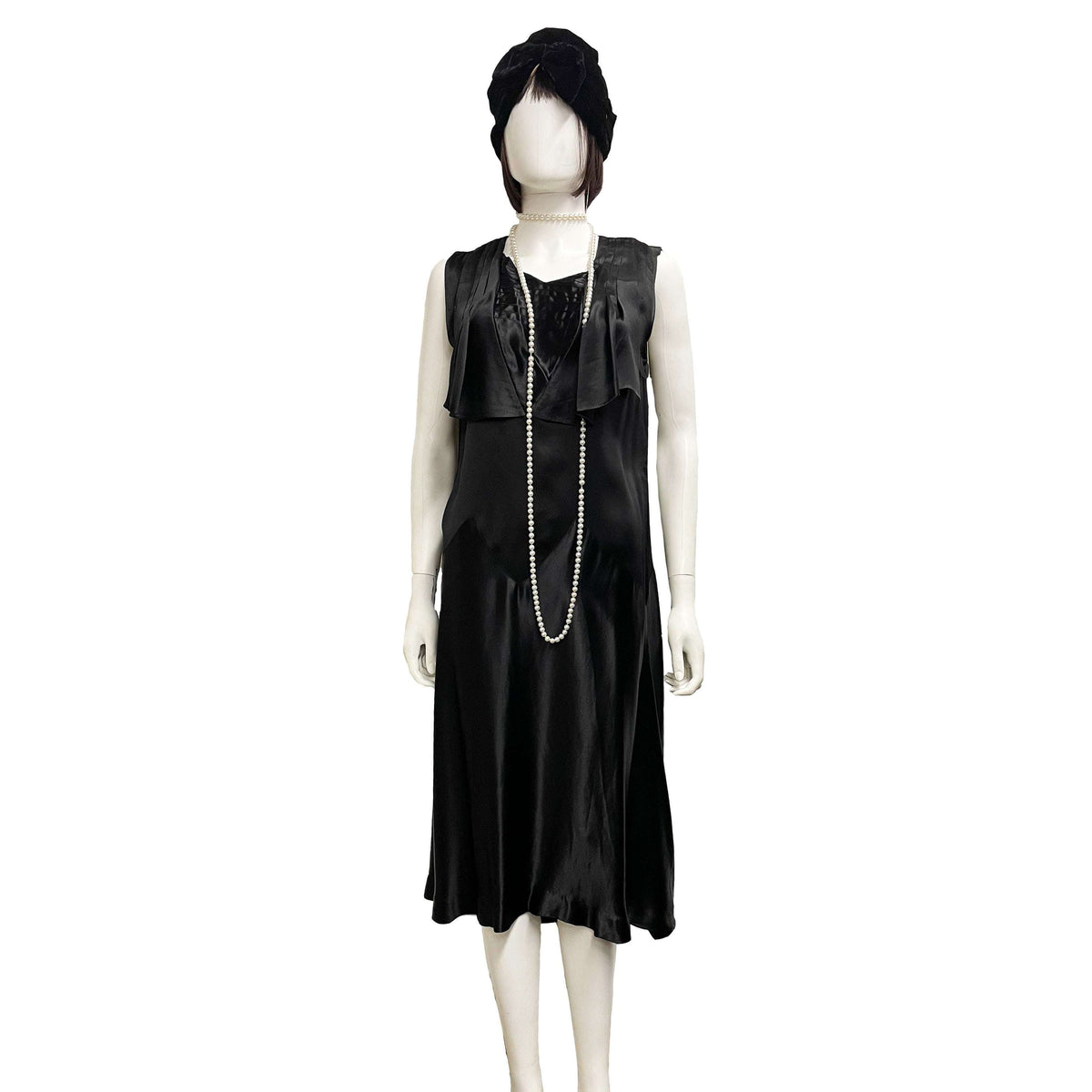 Premiere 1920s Black Satin Dress Adult Costume