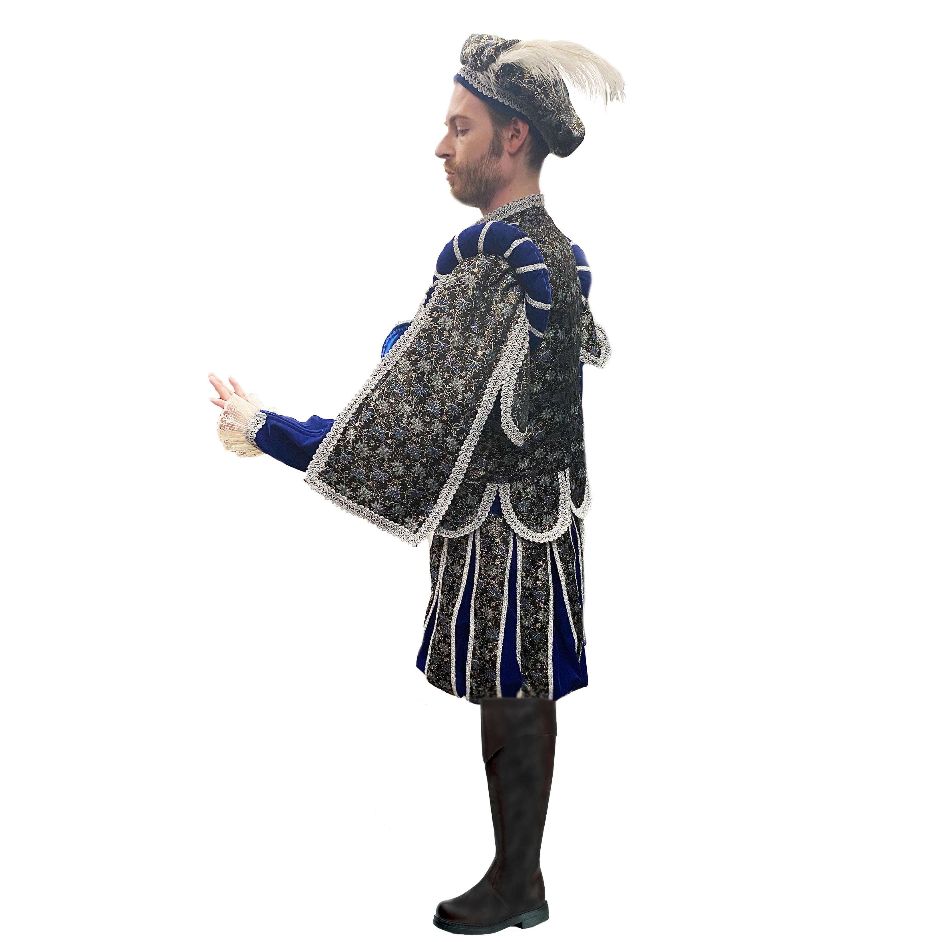 Medieval Classic Royal Blue Duke Adult Costume
