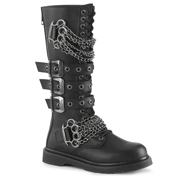 Biker boots Demonia Black size 8 US in Polyester - 27955549