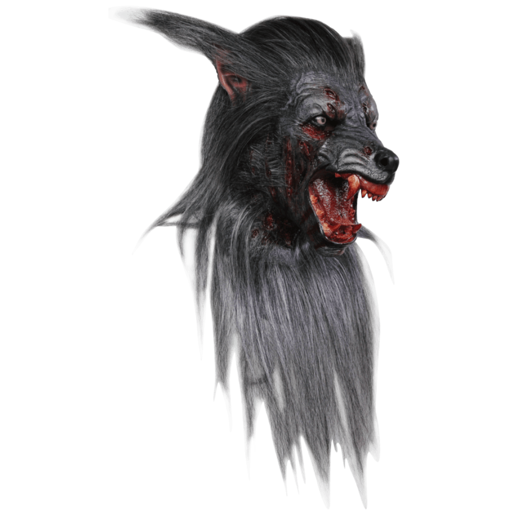 Black Wolf Werewolf Mask