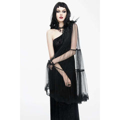 Black Gothic Asymmetrical One Shoulder Dress