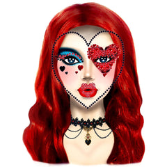 Queen Of Hearts Adhesive Face Jewels