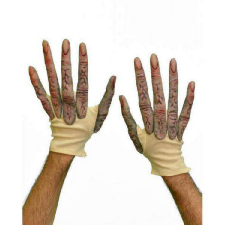 Alien Long Gangly Grey Hands Gloves