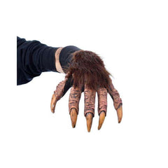 Beastly Claw Gloves with Brown Fur