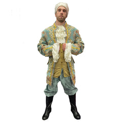 Premium Colonial Mint and Gold Men's Adult Costume w/ Accessories