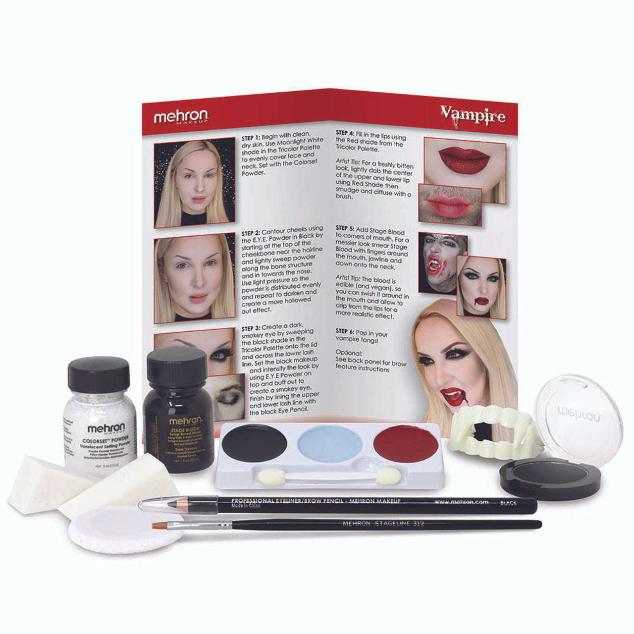 Female Vampire Dracula Makeup Kit Face Paint & Stage Makeup with