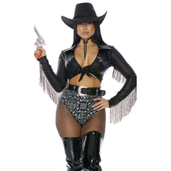 Ride It Out Sexy Cowgirl with Fringe Detail Adult Costume