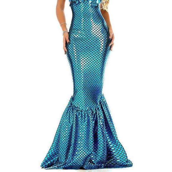 Elegant Hologram Detailed  Mermaid Skirt Adult Costume