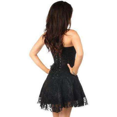 Lavish Black Lace Corset Dress