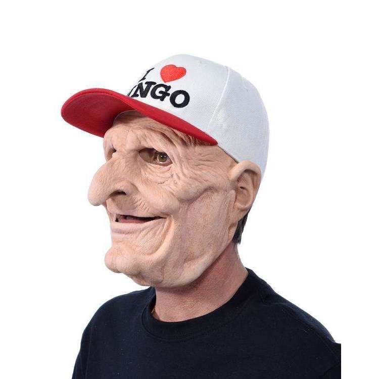 Be-Nign Retired Old Wrinkly Gambling Man Latex Mask