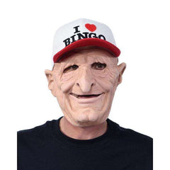 Be-Nign Retired Old Wrinkly Gambling Man Latex Mask