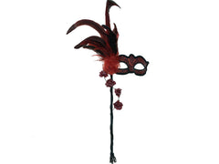 Venetian Mask with Flower and Stick