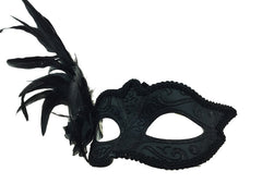 Black Mask with Flower and Flower Aside