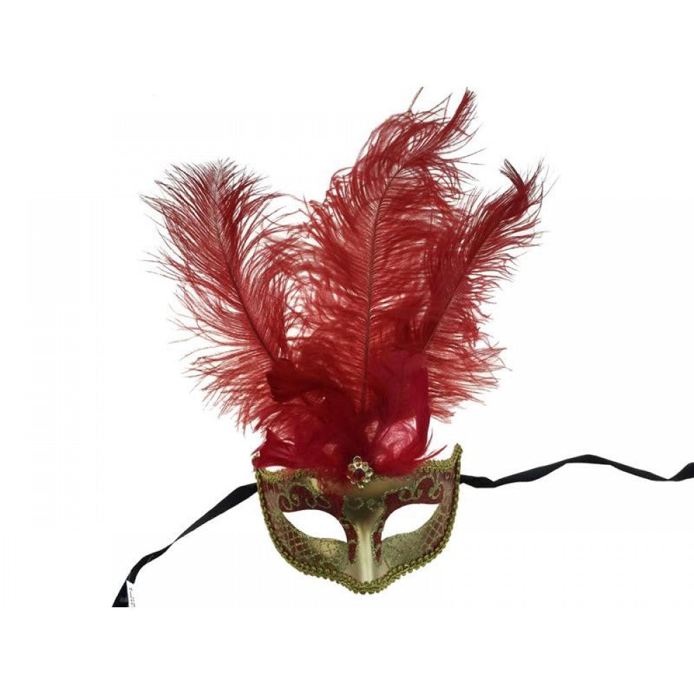 Small Venetian Mask With Feathers