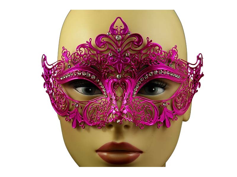 Laser Cut Venetian Mask with Fleur de Lis Decal