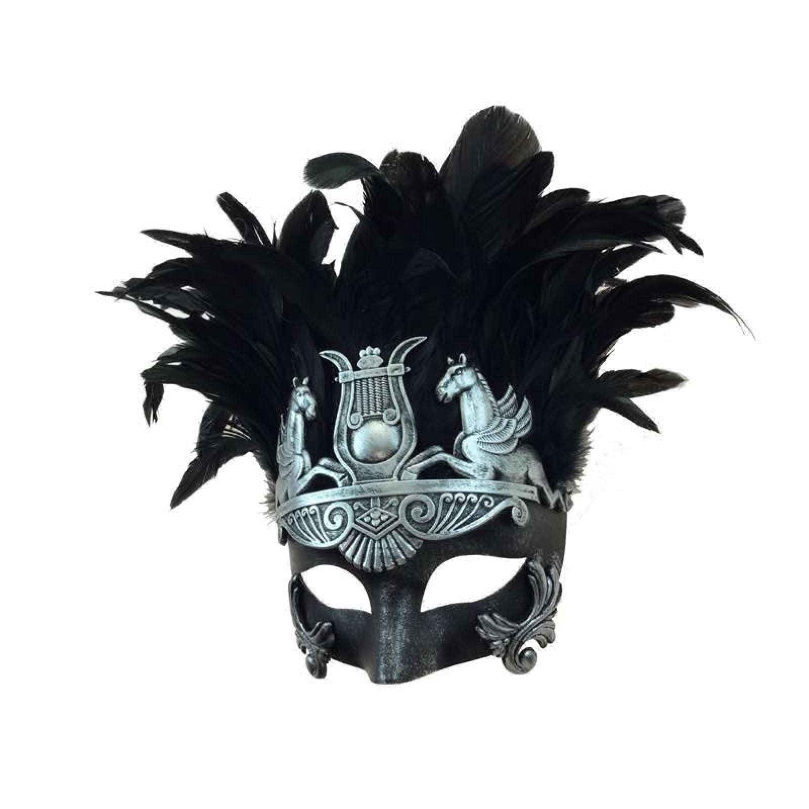 Venetian Male Mask with Feather on Top