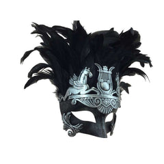 Venetian Male Mask with Feather on Top