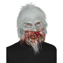 Bloody White Beard Savage Warrior Mask
