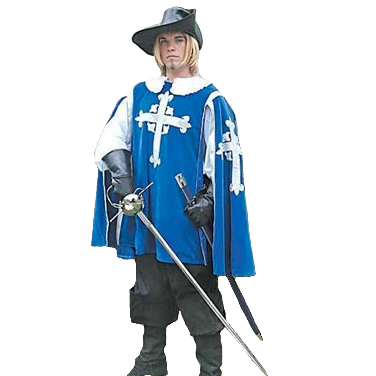 Medieval Men's Blue Musketeer Adult Costume