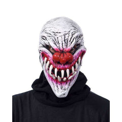 UV Reactive Evil Last Laugh Clown Mask w/ Mouth Movement