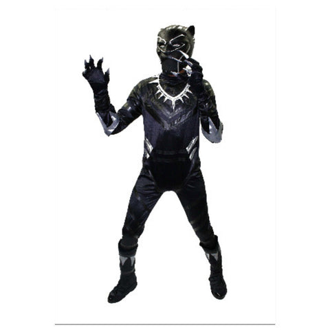 Deluxe Marvel Black Panther Costume w/ Boot Covers, Claws and Mask ...