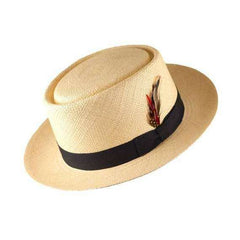 Natural Panama Pork Pie Straw Hat in size Large