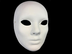 Blank White Papier Mache Mask