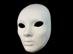Blank White Papier Mache Mask