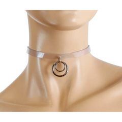 Clear Vinyl Choker with 2 Rings